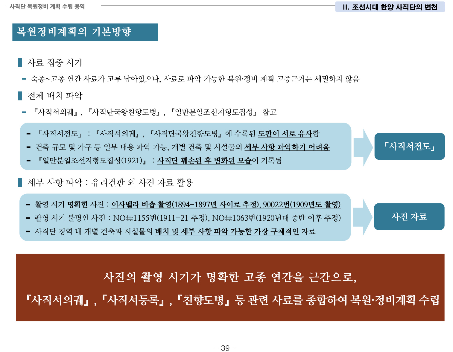 20141022 1차공청회 자료(사직단 복원정비 계획 수립 용역)-46