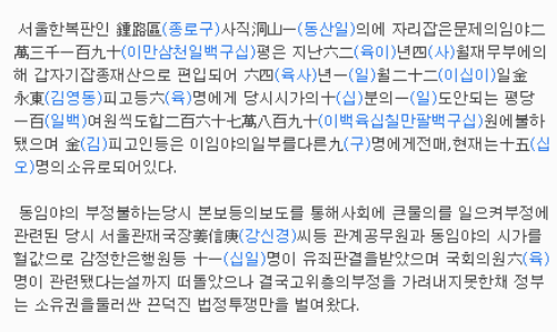 1967년 사직공원부지 불하 논란 3